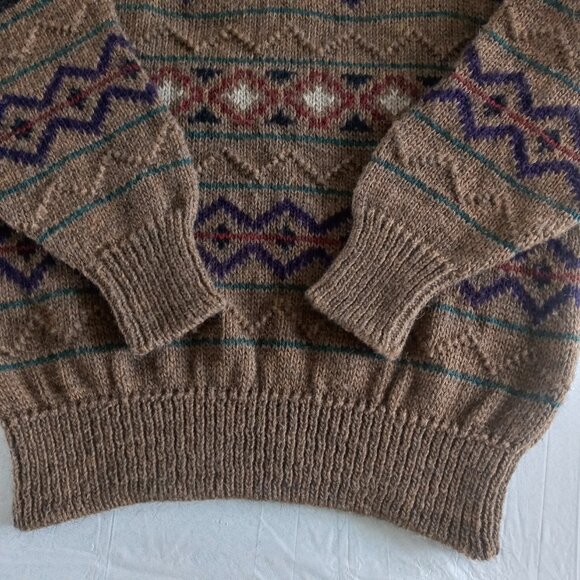 Vtg1990s Timberland Weathergear made in Italy Geometric wool sweater size medium - Picture 5 of 6